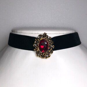 Amrita Red & Black Choker Necklace